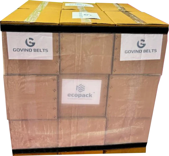 Pallet band around stacked cartons