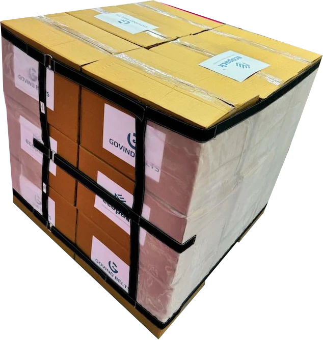 Reusable Ecopack pallet wrap securing cartons
